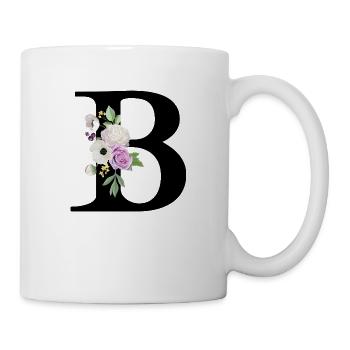 Purple floral letter b - Mug - white - Right