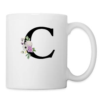 Purple floral letter c - Mug - white - Right