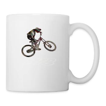 MTB Abfahrt - Tasse - Weiß - Rechts