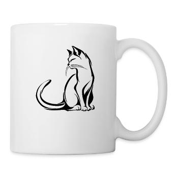Cat, Cat Motif, Cat Face - Mug - white - Right