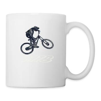 Downhill mountain biking - Mug - white - Right