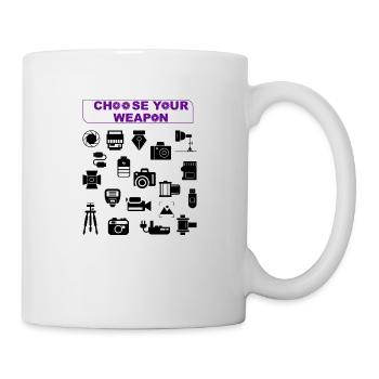 Foto-Gadgets - Wähle deine Waffe - Tasse - Weiß - Rechts