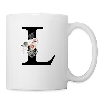 Tropical Floral Letter L - Mug - white - Right