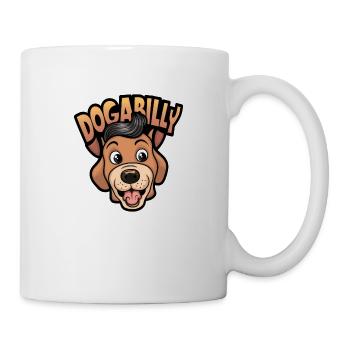 Cartoon Dog With a Dogabilly Haircut - Mug - white - Right