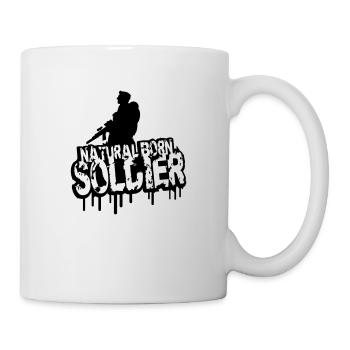 Natural Born Soldier War General Freedom Fighter - Mug - white - Right