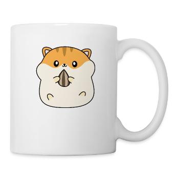 Eating cute hamster pit - Mug - white - Right