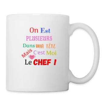 On est plusieurs dans ma tête - Mug blanc - blanc - Droite