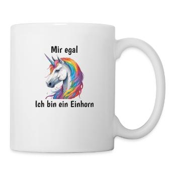Je m’en fous, je suis une licorne - Mug blanc - blanc - Droite