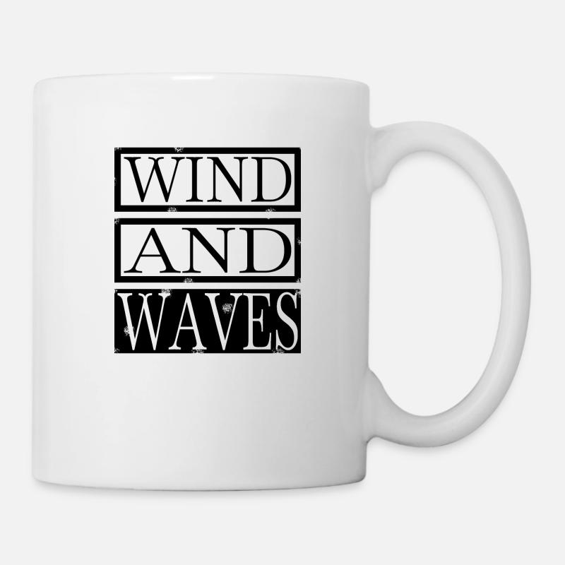 geek gift wind and waves windsurfing lessons - Tasse - Weiß