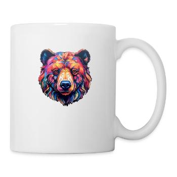 Bear psychedelic and colorful - Mug - white - Right