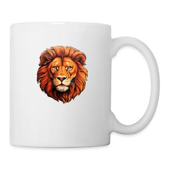 Tête de lion - Mug blanc - blanc - Droite