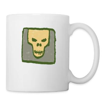 Icône de crâne - Mug blanc - blanc - Droite