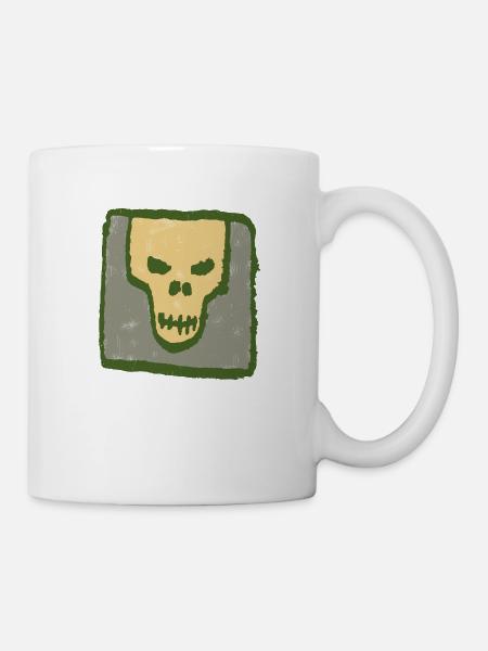 Icône de crâne - Mug blanc - blanc