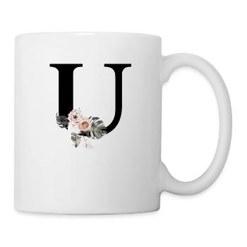 Tropical Floral U Letter - Mug - white - Right