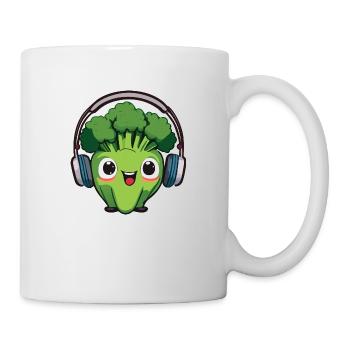 Bubatz - DJ - Musik - Legalize it - Brokkoli - Tasse - Weiß - Rechts