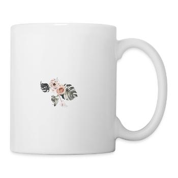 Tropischer floraler U-Buchstabe - Tasse - Weiß - Rechts
