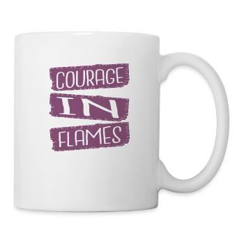 Idée présente Vivre avec audace Vaincre ses peurs - Mug blanc - blanc - Droite