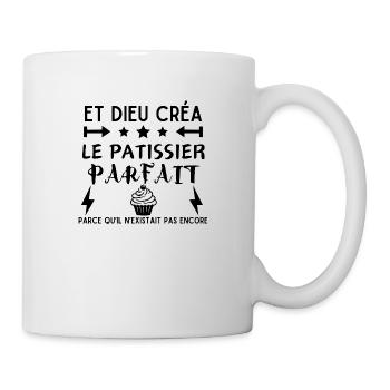 DIEU CREA LE PATISSIER PARFAIT - Mug blanc - blanc - Droite