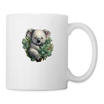 Koala mit Eukalyptus - Tasse - Weiß - Rechts