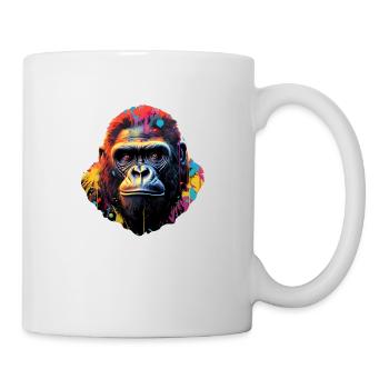 Gorillakopf psychedelisch - Tasse - Weiß - Rechts