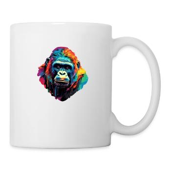 Gorilla psychedelisch - Tasse - Weiß - Rechts