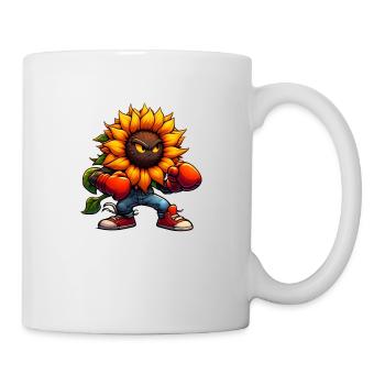 Sunflower enters the ring - Mug - white - Right