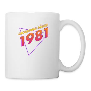 Rétro - Awesome since 1981 - Mug blanc - blanc - Droite