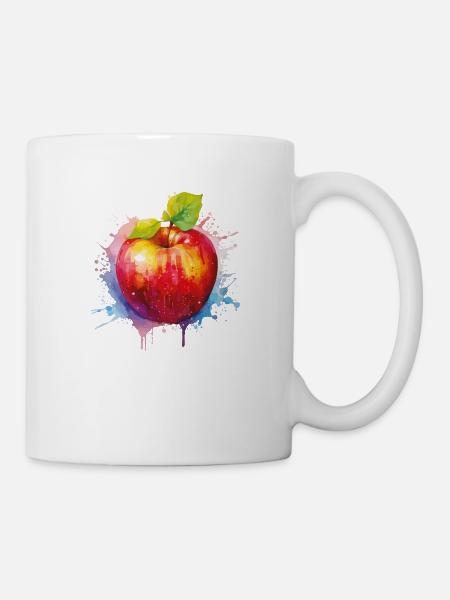 apfel - Tasse - Weiß