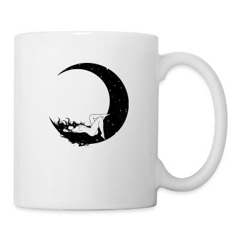 Frau im Mond - Tasse - Weiß - Rechts