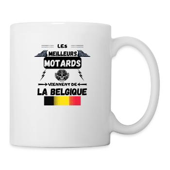 DIE BESTEN BIKER KOMMEN AUS BELGIEN - Tasse - Weiß - Rechts