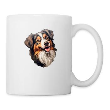 Australian Shephard loyal - Mug - white - Right