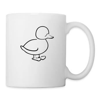 Ente - Tasse - Weiß - Rechts