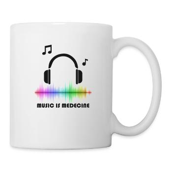 La musique est un médicament - Mug blanc - blanc - Droite