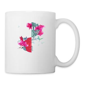 Vibes Only Sticker Zitat Vektor Vintage Kunststile - Tasse - Weiß - Rechts