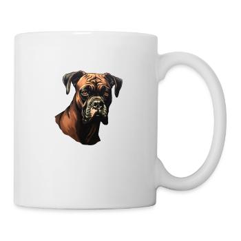 Tête de boxeur - Mug blanc - blanc - Droite