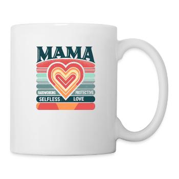 MOMLIFE Mama Design Mutterherz Mutterlieb - Tasse - Weiß - Rechts