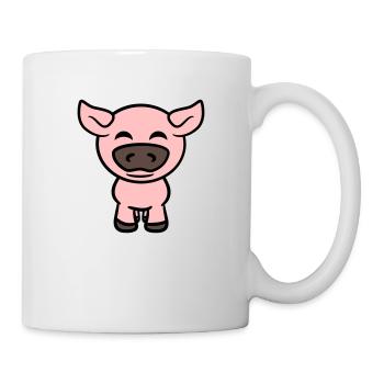 Petit Cochon Mignon Cochon Animal Amour - Mug blanc - blanc - Droite