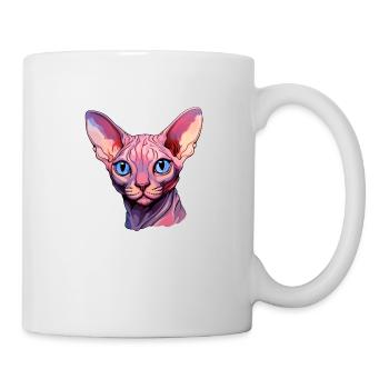 Sphynx-Katzenkopf - Tasse - Weiß - Rechts