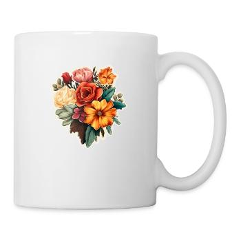 Bouquet of flowers colorful - Mug - white - Right