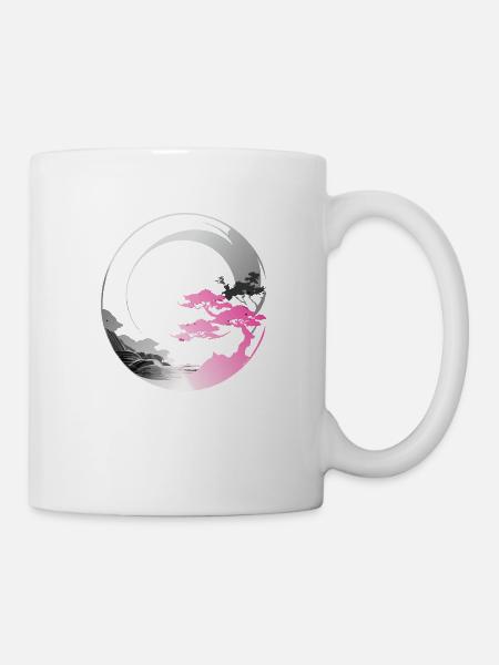 Japon modern enso rose - Mug blanc - blanc