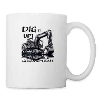 Excavators and construction vehicles for boys - Mug - white - Right