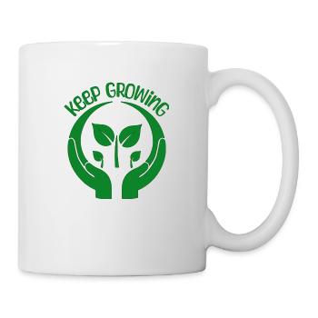 Keep Growing - Tasse - Weiß - Rechts