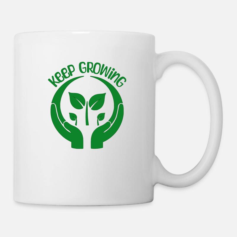 Keep Growing - Tasse - Weiß