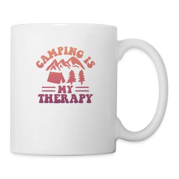 Camping Is My Therapy - Tasse - Weiß - Rechts
