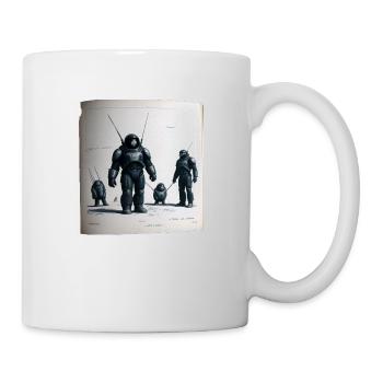 Vintage Roboter Comic - Tasse - Weiß - Rechts