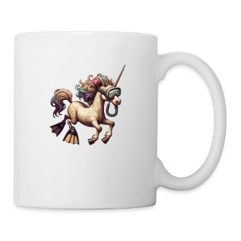 Tauchendes Einhorn Schwimmendes Einhorn - Tasse - Weiß - Rechts