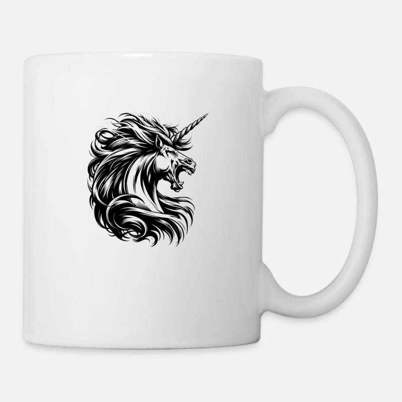 Brüllendes Einhorn - Tasse - Weiß
