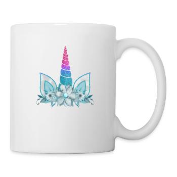 Einhorn süße Regenbogen lustige Einhörner magische Fantasie - Tasse - Weiß - Rechts