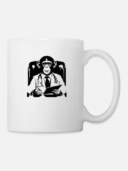 Affen Doktor - Tasse - Weiß