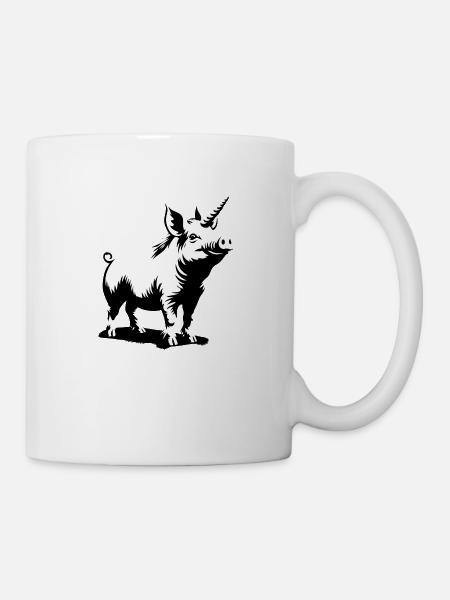 Schweinhorn - Tasse - Weiß